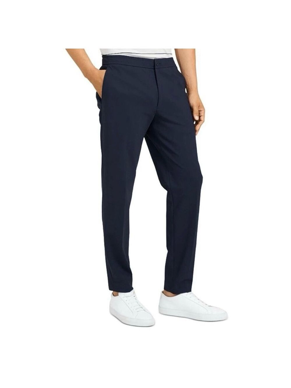Theory Mayer Drawstring Precision Slim Fit Ponte Navy Ankle Pants Men’s Size 30